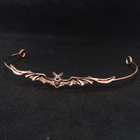 YOVECATHOU Forehead Bat Metal Slim Halloween Headband Hoop Hair Tiara Crown For Men Women Cosplay Party Birthday Prom (Silver) in Kuwait