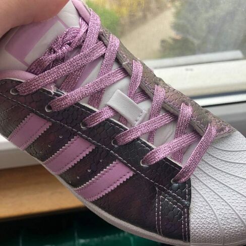 موتزو 21 زوجًا من اربطة الاحذية المسطحة اللامعة مقاس 43 انش للاحذية الرياضية القماشية، اربطة احذية لامعة لامعة لاحذية الاطفال، اربطة احذية لامعة انيقة لهدايا الفرق والرقص والاحذية الرياضية in Kuwait