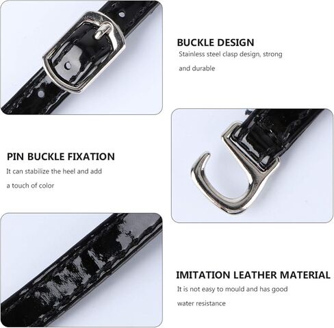 أشرطة أحذية نسائية من Happyyami قابلة للفصل من الجلد الصناعي بكعب عالٍ in Kuwait