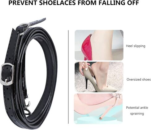 أشرطة أحذية نسائية من Happyyami قابلة للفصل من الجلد الصناعي بكعب عالٍ in Kuwait