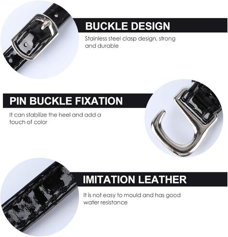 أشرطة أحذية نسائية من Happyyami قابلة للفصل من الجلد الصناعي بكعب عالٍ in Kuwait