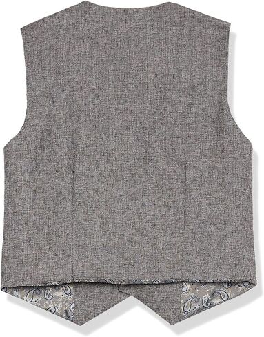Isaac Mizrahi Slim Fit Boy's Solid Tweed Vest, Shirt, Bowtie, and Pant Set in Saudi Arabia