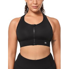 Yvette High Impact Sports Bra for Women Full Coverage High Support Racer Back Sports Bras for Plus Size