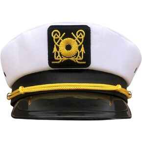 مجموعة اكسسوارات زي كابتن يخت من اتش جي جيه اس تي، قبعة بحار مع دعامة كابتن ونظارة شمسية افياتور in Kuwait