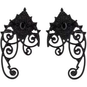 twinkle eye Vintage Cutout Floral Ear Clips Fairy Ear Hanging Halloween Earrings Gothic Earrings Halloween Jewelry For Women in Saudi Arabia