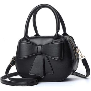 BAG WIZARD Girls Bowknot Handbag Purse Cute Leather Mini Shoulder Bag for Women Top-handle Totes Satchel in Kuwait