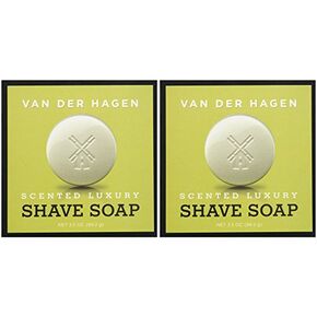 Van Der Hagen Men's Luxury Scented Shave Soap, 3.5 Ounce (Pack of 2)