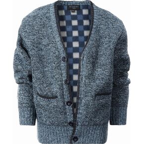 Gioberti Kids and Boys Cardigan Sweater with Soft Brushed Flannel Lining and Pockets