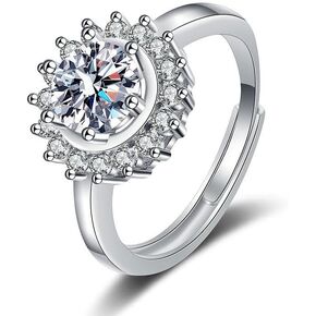 LOSTIS Moissanite Promise Rings For Women, 1.0 CT Diamond Or Moissanite Engagement Ring Promise Bridal Ring, White Gold Bridal Rings For Womens Promise Wedding Ring in Saudi Arabia