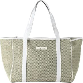 qbag paris Nest Zip, Large, Non-See-Through Shoulder Bag, Tote Lessons, Men's, Women's, Mother's Capacity, Large, Popular, Lightweight, Washable, Casual,Computer,green in Kuwait