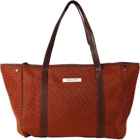 qbag paris Nest Zip, Large, Non-See-Through Shoulder Bag, Tote Lessons, Men's, Women's, Mother's Capacity, Large, Popular, Lightweight, Washable, Casual, Business, A4, Stylish, chocolate in Kuwait