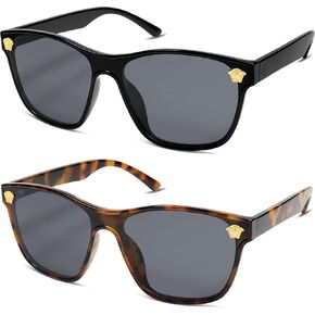 Allarallvr نظارة شمسية عصرية كبيرة الحجم للنساء والرجال مربعة كلاسيكية Gafas De Sol Para Mujer AR82168