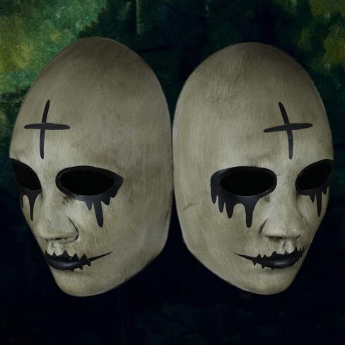 Ubauta Purge Mask for Adult Halloween costumes: Scary Horror Cross and God Face Masks for Masquerade Mardi Gras Party Cosplay in Kuwait