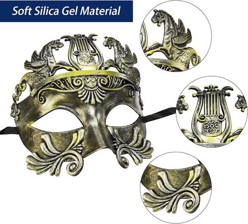 قناع تنكر Thmyo، قناع كرة حفلة الهالوين البلاستيكي الروماني اليوناني in Kuwait