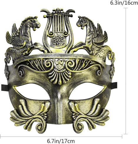 قناع تنكر Thmyo، قناع كرة حفلة الهالوين البلاستيكي الروماني اليوناني in Kuwait