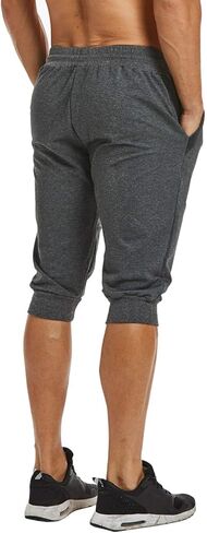 سراويل الركض الرجالية من Ouber مقاس 3/4 مقاس نحيف للتدريبات الرياضية مع جيب بسحاب in Kuwait