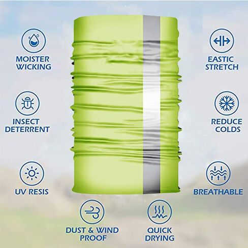ELANE 10 Pcs Neck Gaiter Face Mask,Hiking Gaiters for Women Fishing Neck Gaiter for Men UV Protection,Neck Bandanas for Men in Saudi Arabia
