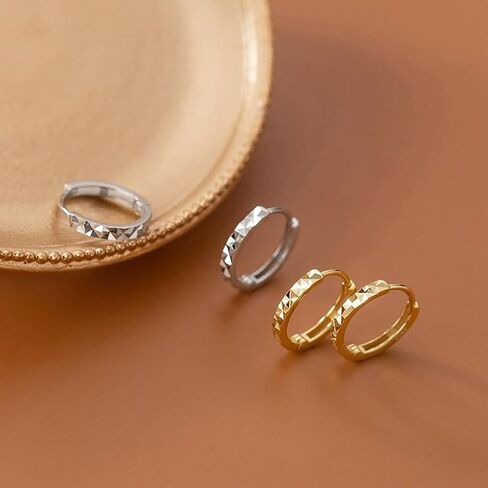 SLUYNZ Sterling Silver Round Hoop Earrings for Women Teen Girls Minimalist Hoop Earrings Huggie in Saudi Arabia