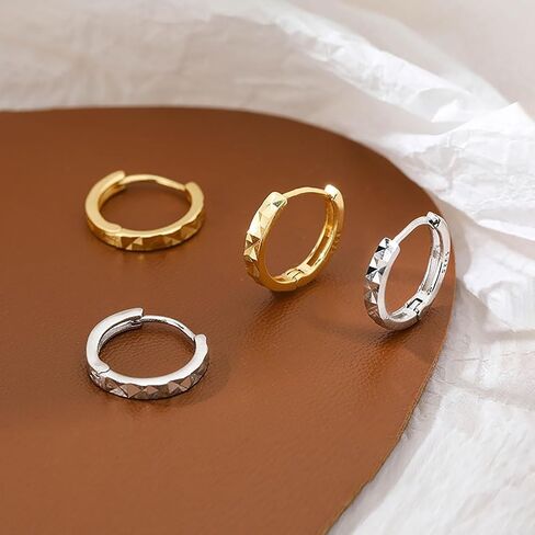 SLUYNZ Sterling Silver Round Hoop Earrings for Women Teen Girls Minimalist Hoop Earrings Huggie in Saudi Arabia