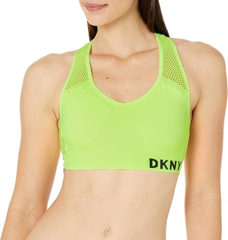 حمالة صدر نسائية للجري من DKNY بتصميم كلاسيكي بدون خياطة ودعم شبكي لليوجا in Saudi Arabia