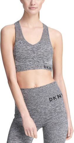 DKNY Women's Performance Classic Seamless Mesh Support Yoga Running Bra in Kuwait