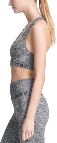 DKNY Women's Performance Classic Seamless Mesh Support Yoga Running Bra in Kuwait