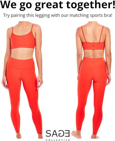 Sage Collective Women's Moisture Wicking Sports Bra Spaghetti Strap Wirefree Stretch Padded Athletic Yoga Tank Top in Kuwait