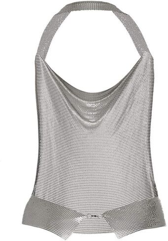 Sequins Crop Tops Shirts Crystal Body Chain Silver Rhinestone V-neck Vest Bikini Bra Backless Halter Accessories for Women Girls in Kuwait