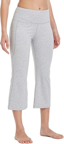 BALEAF Capri Pants for Women Flare Leggings with Pockets Bootcut Yoga Pants Summer Lounge Workout Work - 21" in Saudi Arabia