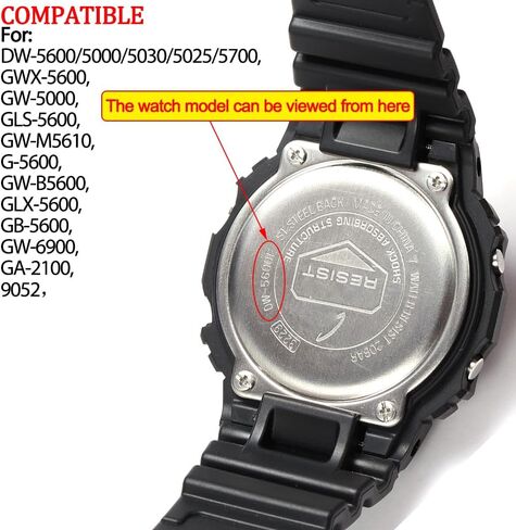 XBHSW Resin Strap Compatible with Casio G-shock DW-5600 GW-M5610 GW-6900 DW-6900 G-6900 Mens Replacement Watch Band Sports Waterproof Bracelet in Saudi Arabia