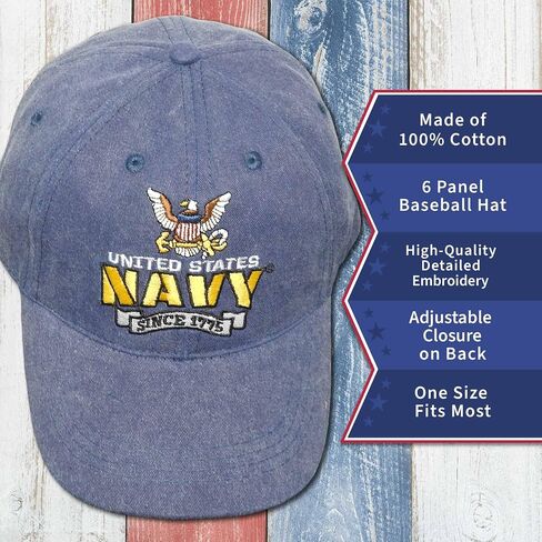 United States Navy Since 1775 Eagle Crest Baseball Hat - Officially Licensed US Military Sailor Pride Cap in Saudi Arabia