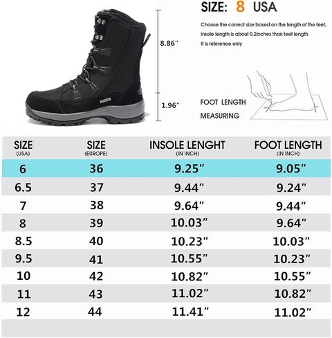 ROCKMARK Women's Waterproof Snow Boots Mid Calf Warm Winter Outdoor Footwear in Saudi Arabia