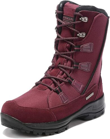 ROCKMARK Women's Waterproof Snow Boots Mid Calf Warm Winter Outdoor Footwear in Saudi Arabia