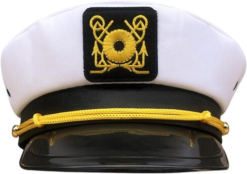 مجموعة اكسسوارات زي كابتن يخت من اتش جي جيه اس تي، قبعة بحار مع دعامة كابتن ونظارة شمسية افياتور in Kuwait