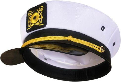 مجموعة اكسسوارات زي كابتن يخت من اتش جي جيه اس تي، قبعة بحار مع دعامة كابتن ونظارة شمسية افياتور in Kuwait