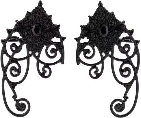 twinkle eye Vintage Cutout Floral Ear Clips Fairy Ear Hanging Halloween Earrings Gothic Earrings Halloween Jewelry For Women in Saudi Arabia