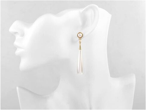 مشبك اللؤلؤ على الأقراط للنساء الأبيض تقليد كليب Ons الذهب استرخى أقراط مقلد بيرل انخفاض القرط النيكل الحرة الأزياء هدية مجوهرات in Kuwait