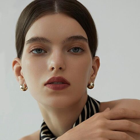 NICEIGHT 8 أزواج كليب على الأقراط للنساء الفتيات تويست جولة مكتنزة الذهب هوب أقراط القلب أقراط فراشة غير ثقب الأقراط والمجوهرات in Kuwait