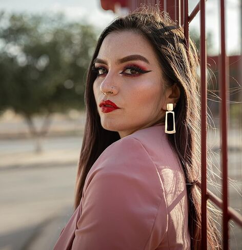 FIASASO 9 أزواج مشبك على الأقراط للنساء تتدلى على شكل دمعة شبه منحرف مربع مستطيل الكرة ذهبية فضية معدنية هندسية كليب على الأقراط غير ثقب الأقراط in Kuwait