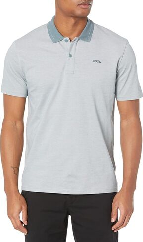BOSS Men's Oxford Pique Contrast Stripe Polo Shirt in Saudi Arabia