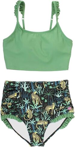 On Safari Rainforest Flutter High Waisted Bikini - 10 in Saudi Arabia
