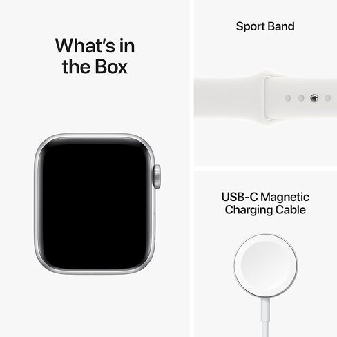Apple Watch SE (2nd Gen) (GPS, 40mm) - Starlight Aluminum Case with Starlight Sport Band, S/M (Renewed) in Saudi Arabia