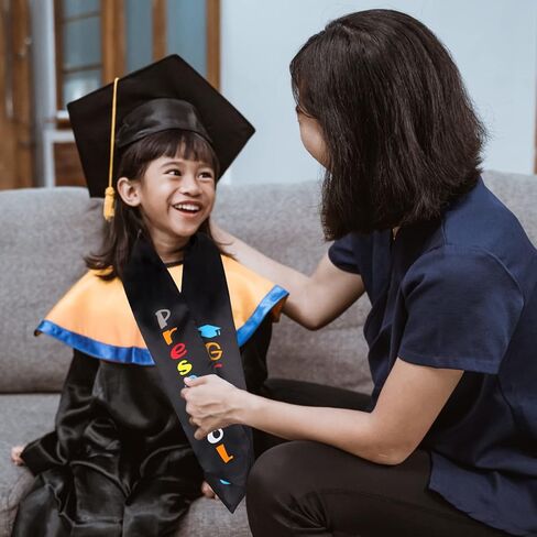 24 Pcs Kids Preschool Graduation Stoles Kindergarten Sash Preschool Grad Sash Preschool Graduate Printed Sash Satin in Kuwait