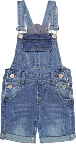 KIDSCOOL SPACE Girls Shorts, Baby Little Girls Stretchy Denim Shortalls in Saudi Arabia