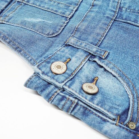 KIDSCOOL SPACE Girls Shorts, Baby Little Girls Stretchy Denim Shortalls in Saudi Arabia