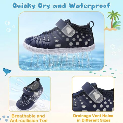 أحذية رياضية للأطفال من BARERUN أحذية مائية حافية القدم للأطفال قابلة للتنفس أحذية مائية سهلة الارتداء سريعة الجفاف للسباحة على الشاطئ وحمام السباحة وركوب الأمواج خفيفة الوزن للفتيات والأولاد أحذية رياضية للمشي في الأماكن المغلقة والخارجية in Kuwait