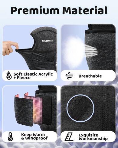 SYLEMTAM Kids Ski Mask, Winter Kids Balaclava Windproof Kids Neck Warmer Toddler Balaclava for Children Age 2-5 Years in Saudi Arabia
