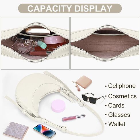 حقيبة سرج للنساء حقيبة كتف هلال محفظة عصرية حقيبة كروسبودي حقيبة يد هوبو in Kuwait