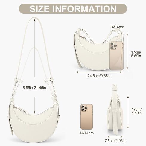 حقيبة سرج للنساء حقيبة كتف هلال محفظة عصرية حقيبة كروسبودي حقيبة يد هوبو in Kuwait