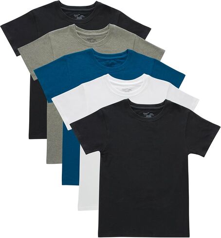 مجموعة قمصان داخلية Hanes Big Originals للأولاد، قطن مطاطي، أسود ومتنوع، 5 قطع in Saudi Arabia